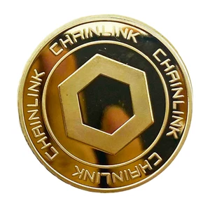 Chainlink | LINK Physical Crypto Coin Novelty Souvenir Token Gold Color - Picture 1 of 4