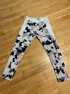 Athletic Works Girls L 10-12 Plus Teal Black Camouflage Leggings Side Pockets - Picture 1 of 5