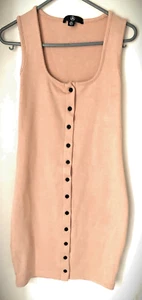 MISSGUIDED Pink Ribbed Mini Bodycon Dress UK 6 - Picture 1 of 4