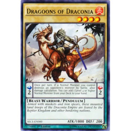 Dragoons of Draconia - SECE-EN000 - Rare - 1st Edition Near Mint Yugioh! Card - Image 1 of 1