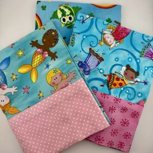 Handmade 3 Pillowcases Standard Princess Fairies Mermaids Owls Kids Child Bed - Picture 1 of 15