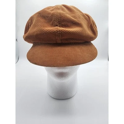 Corduroy Newsboy Hat Women's Cabbie Cap Gatsby Visor Baker Boy Driving cotton - Image 1 of 4