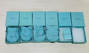Tiffany Empty Box Case Travel Pouch Jewelry Storage 6 Piece Gift Blue LOT mzmr A - Picture 1 of 5