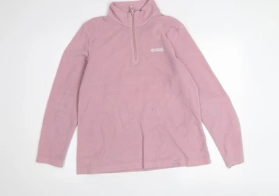 Regatta Women Pink 1/2 Zip Fleece Pullover Sweatshirt UK 14 - Image 1 of 4