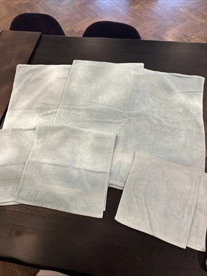 LAND'S END NUEVO Toallas de Baño Turcas Grandes 29x55” Azul Claro Juego de 6 Paños de Lavado a Mano Foto 1 de 4