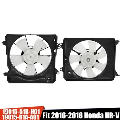 Radiator Condenser Cooling Fan Assembly For 2016-2018 Honda HR-V 19015-51B-H01 — 第 1/4 张图片