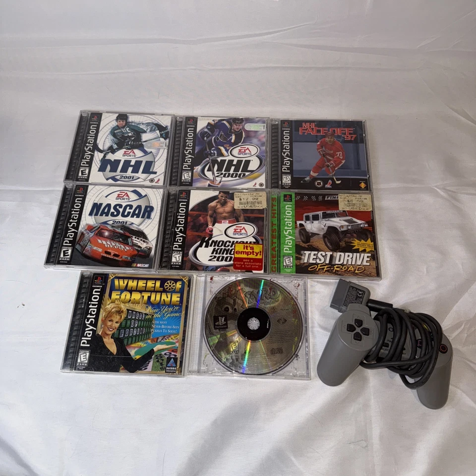 Lote de 8 juegos Sony PlayStation 1 y mando probado funcionando nostalgia Foto 1 de 4