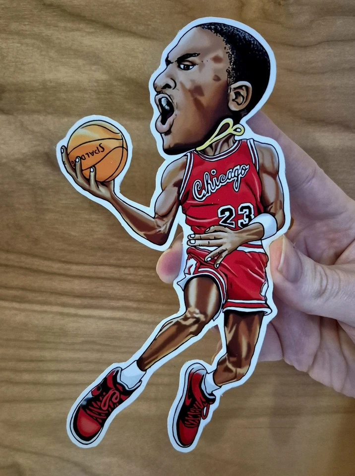 Nuevo Michael Jordan Art Magnet Chicago Bulls Refrigerador Jersey Rookie Dunk Foto 1 de 1