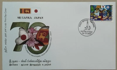 Capa primeiro dia relações diplomáticas Sri Lanka Japão 70 anos 2022-ZZIAA - Imagem 1 de 3