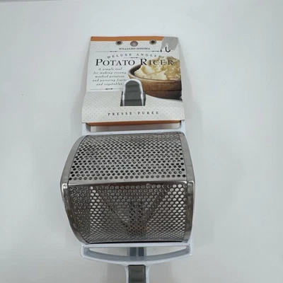 NUEVO William Sonoma X GRAN CAPACIDAD De lujo Prensa Ricer de Patatas en ángulo ALIMENTO PARA BEBÉS Foto 1 de 4
