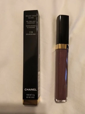 NUEVO EN CAJA CHANEL ROUGE COCO BRILLO HIDRATANTE BRILLO DE LABIOS 119 BURGUESÍA Foto 1 de 2