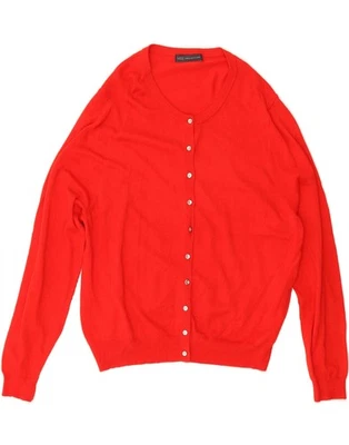MARKS & SPENCER Womens Cardigan Sweater UK 20 2XL  Red Viscose CS03 - Image 1 of 3