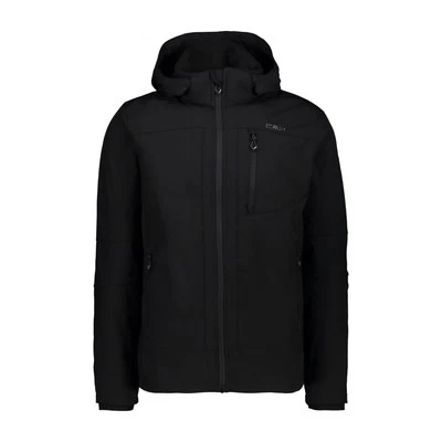 CMP SOFTSHELL JACKET FIX HOOD Herren Softshelljacke Funktionsjacke schwarz NEU