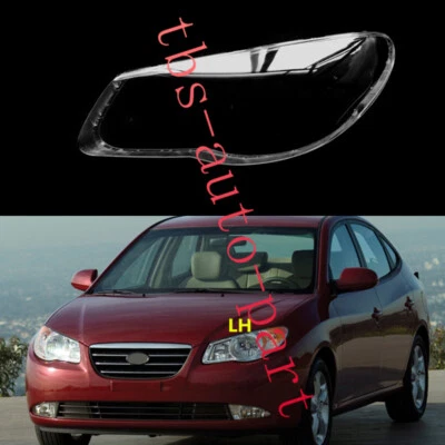 For Hyundai Elantra 2007-2010 Left Side Headlight Lens Cover Shell Housing Foto 1 de 4