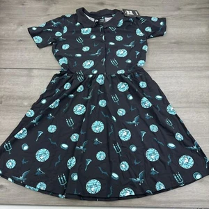 Cakeworthy Disney The Haunted Mansion Madame Leota Fledermauskragen Kleid groß neu mit Etikett - Bild 1 von 9