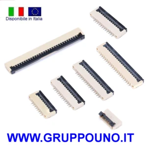 FPC FFC 0.5mm Connettore Clamshell Flip piatto contatto inferiore Flat Connector - Imagen 1 de 2