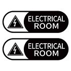 2 Pcs Electrical Room Signs For Doors,Easy To Mount Self Adhesive Oval Electr...