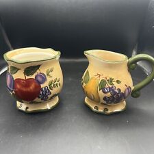 Home Trends Retired Granda Creamer And Sugar Bowl 1960 AS IS