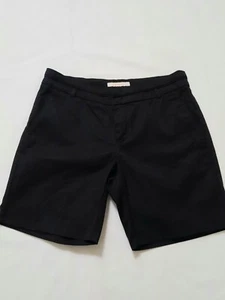Esprit Size 8 Black Belted Flat Fronted Casual Classic Shorts - Picture 1 of 6