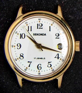 Sekonda Gold-Tone Men's Manual-Wind Vintage Watch -- Running - Picture 1 of 3