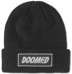 Etnies 'DOOMED' Beanie Hat Black ONE SIZE Skate Patch NEW BNWT - Picture 1 of 1