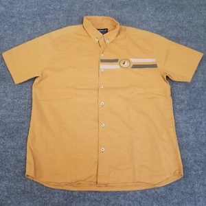 Regello Sport Men/Youth 2XL (44 in Chest) Button Up Short Sleeve Mustard color - Picture 1 of 11