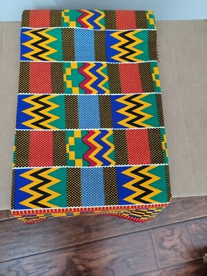 Estampados africanos Ankara Kente 100 % algodón. Por yarda. 36 pulgadas por 45 pulgadas Foto 1 de 3