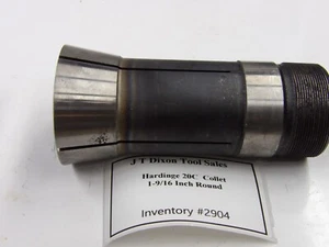 Hardinge 20C Collet With ID thread 1-9/16 inch Round bore Inv#2904 - Foto 1 di 2
