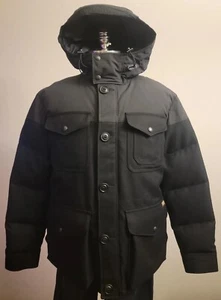Polo Ralph Lauren Mens Wool Down Hooded Jacket Black Size Large $895 - Picture 1 of 16