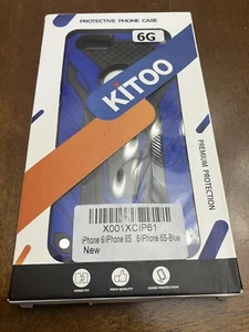 KITOO Blue Protective Phone Case for iPhone 6 6S With Stand NEW - Photo 1 sur 6
