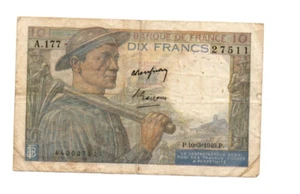 10 FRANCS VG BANKNOTE FROM FRANCE 1949 PICK-99 - Picture 1 of 2