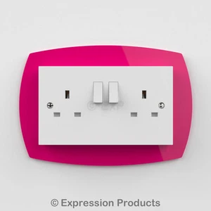 Interruttore luce singolo/doppio / presa spina piastra posteriore finger surround (006) - Foto 1 di 26