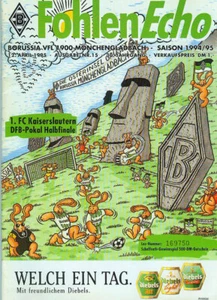 BORUSSIA MÖNCHENGLADBACH: FohlenEcho 15/30 – 1995 - BORUSSIA – 1. FC Kaisersla - Bild 1 von 1