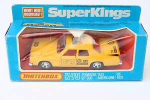 Matchbox Lesney Super Kings K79 Plymouth Gran Fury Taxi