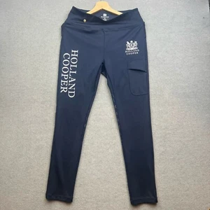 Holland Cooper Leggings Blue Medium Logo Equestrian Riding Sport Pants Heritage - Picture 1 of 10
