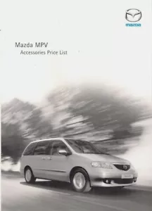 Mazda MPV Accessories Price List 2003 UK Market Single Sheet Brochure  - Picture 1 of 1