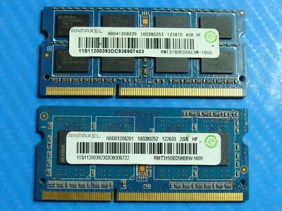 Lenovo Z585 SO-DIMM Ramaxel 6GB (4GB + 2GB) Memory RAM RMT3160ED58E9W-1600 - Image 1 of 3