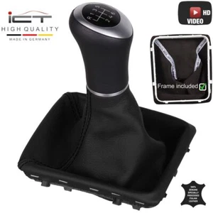 ICT pomello cambio cuffia cornice pelle per Mercedes SLK R171 Nuovo A64 - Picture 1 of 11