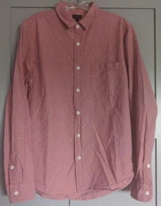 J Crew Mens Button Down Shirt Size Med Long Sleeve Heathered Red Style #E6692 - Picture 1 of 12
