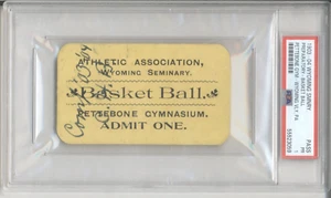 1903 WYOMING SEMINARY ATHLETIC ASSOCIATION BASKETBALL TICKET (EARLY HOOPS) PSA 1 - Bild 1 von 2
