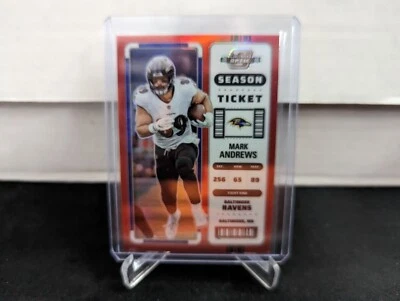 2022 Contenders Optic Mark Andrews Red Prizm Season Ticket 129/175 Ravens 3 - Image 1 of 2
