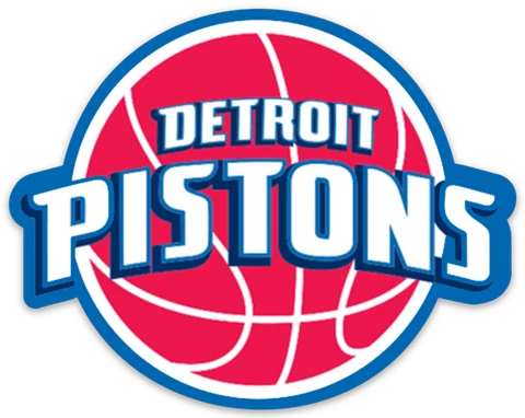 Detroit Pistons Basketball Logo Type Die-cut MAGNET Cover