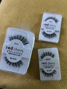 Red Cherry Lashes - 100% Human Hair False Eyelashes - High Quality Fake Lashes! - Picture 1 of 1