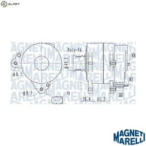 ALTERNATOR 063732137010 FOR VW CARAVELLE/KOMBI/Bus/TRANSPORTER/Mk/VI/T6  AUDI - Picture 1 of 9