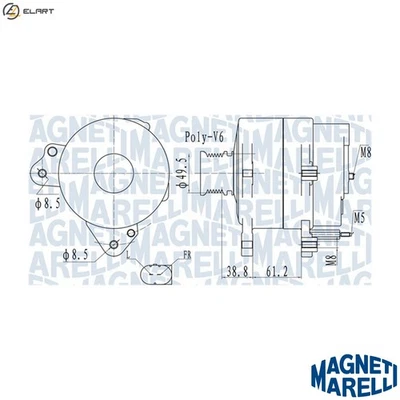 ALTERNATOR 063732137010 FOR VW CARAVELLE/KOMBI/Bus/TRANSPORTER/Mk/VI/T6  AUDI - Image 1 of 4