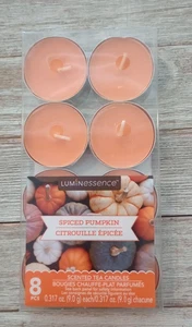 8 Pc. Luminessence Spiced Pumpkin Scented Tea Light Candles - Picture 1 of 4