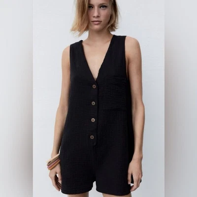 Mameluco Zara Doble Gasa Algodón Pequeño Foto 1 de 4