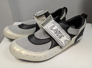Lake Cycling Shoes Triathlon White - Size 8 UK - RSPCA NW London - Picture 1 of 18