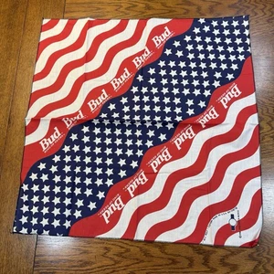 Budweiser Vintage 1996 Bandana American Flag Biker - Picture 1 of 4