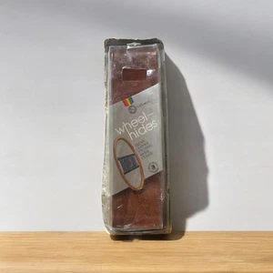 Cubierta de volante de cuero personalizada vintage de los 80 Cal cuero tostado/marrón con cordones nueva de stock - Imagen 1 de 7